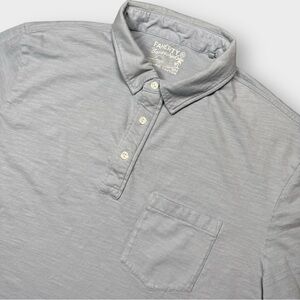 Faherty Men’s XL Light Blue Organic Cotton Movement Polo Short Sleeve